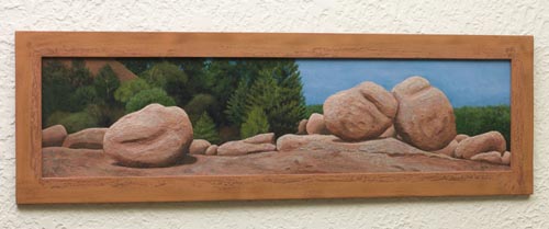 elephant rocks in Handmade frame by Garry McMichael